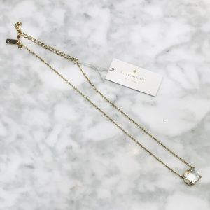 Kate Spade NWT Gold Crystal Pendant Necklace